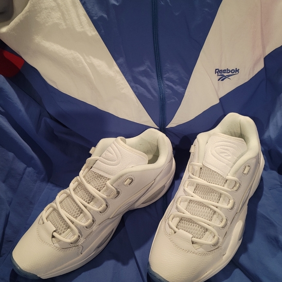 Mens Reebok Question Low White size 12 - Picture 2 of 9